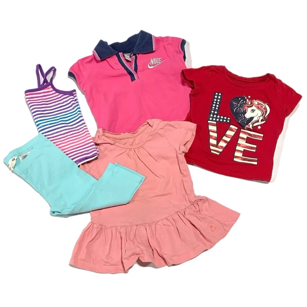 Nike Pink Polo Shirt and Kids Clothing LOT 2T /‎ 3T 4247